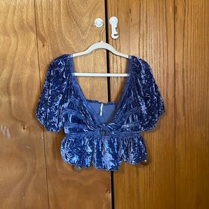 Free people velvet top